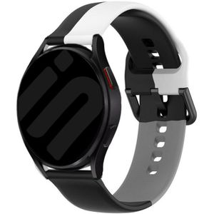 Strap-it Samsung Galaxy Watch 6 Classic 47mm triple sport band (zwart-wit-grijs)