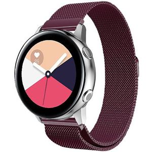 Strap-it Samsung Galaxy Watch Active Milanese band (paars)