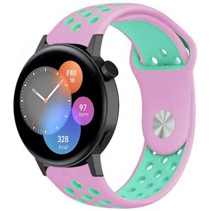 Strap-it Huawei Watch GT 3 42mm sport band (roze/aqua)