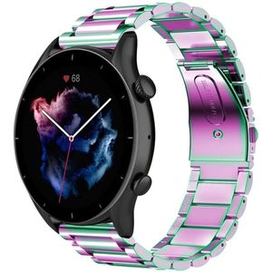 Strap-it Amazfit GTR 3 (Pro) stalen band (regenboog)