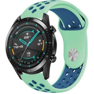 Strap-it Huawei Watch GT 2 sport band (aqua/blauw)