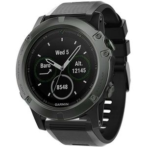 Strap-it Garmin Tactix 7 Pro siliconen bandje (zwart)