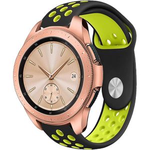 Strap-it Samsung Galaxy Watch sport band 42mm (zwart/geel)