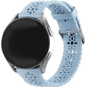 Strap-it Samsung Galaxy Watch 6 Classic 43mm siliconen bandje met patroon (mist blauw)