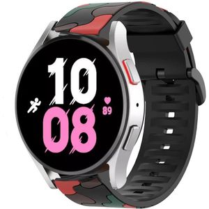 Strap-it Samsung Galaxy Watch 5 - 44mm camouflage band (rood)