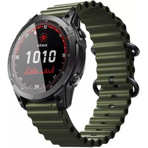 Strap-it Garmin Tactix 7 Pro Ocean band (legergroen)