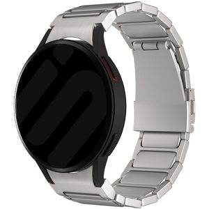 Strap-it Samsung Galaxy Watch 'One push' luxe titanium band (titanium)