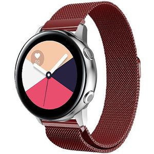 Strap-it Samsung Galaxy Watch Active Milanese band (rood)