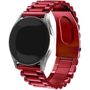 Strap-it Samsung Galaxy Watch 4 Classic 42mm stalen band (wijnrood)