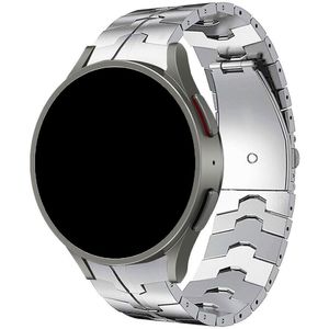 Strap-it Samsung Galaxy Watch 4 Classic 46mm steel iron band (zilver)