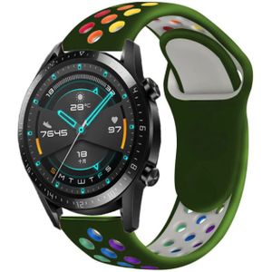 Strap-it Huawei Watch GT 2 sport band (kleurrijk legergroen)