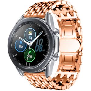 Strap-it Samsung Galaxy Watch 3 - 45mm stalen draak band (rosé goud)