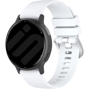 Strap-it Garmin Forerunner 255 siliconen classic bandje (wit)