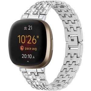 Strap-it Silver Diamond Fitbit Versa 3 bandje