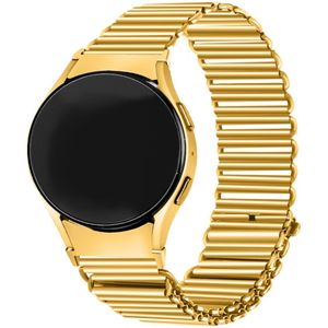 Strap-it Samsung Galaxy Watch 4 44mm stalen loop bandje (goud)