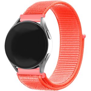 Strap-it Huawei Watch GT 3 46mm nylon bandje (oranje/rood)
