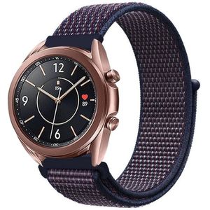 Strap-it Samsung Galaxy Watch 3 - 41mm nylon bandje (paars-blauw)