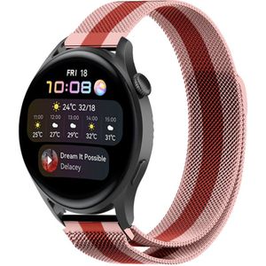 Strap-it Huawei Watch 3 (Pro) Milanese band (rood/roze)