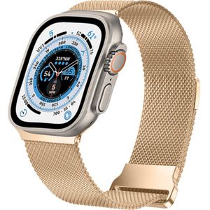 Strap-it Apple Watch Ultra Milanees bandje (rosé goud)