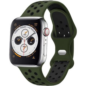 Strap-it Apple Watch sport bandje (olijfgroen/zwart)
