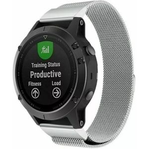 Strap-it Garmin Tactix 8 - 47mm Milanese band (zilver)