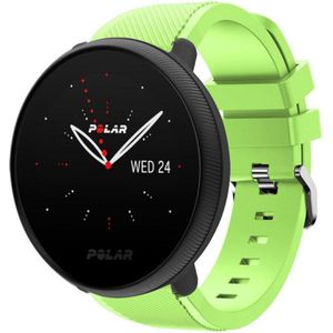 Strap-it Polar Ignite 2 twill siliconen band (lichtgroen)