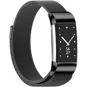 Strap-it Fitbit Charge 2 Milanese band (zwart)