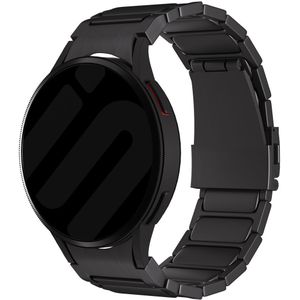 Strap-it Samsung Galaxy Watch 5 40mm 'One push' titanium band (zwart)