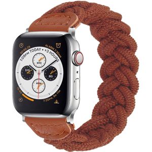 Strap-it Apple Watch Twisted gevlochten bandje (bruin)