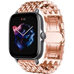 Strap-it Amazfit GTS 3 stalen draak band (rosé goud)