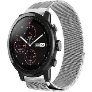 Strap-it Xiaomi Amazfit Stratos Milanese band (zilver)