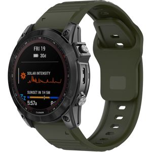 Strap-it Garmin Fenix 5x / 6x outdoor siliconen band (legergroen)