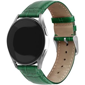 Strap-it Samsung Galaxy Watch Active leather crocodile grain band (groen)