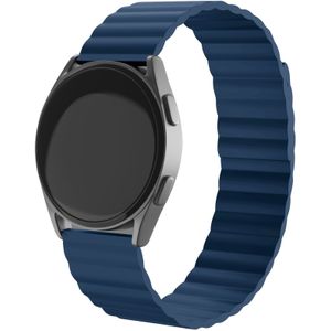 Strap-it Samsung Galaxy Watch 4 Classic 42mm magnetisch siliconen bandje (blauw)