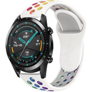 Strap-it Huawei Watch GT 2 sport band (kleurrijk wit)