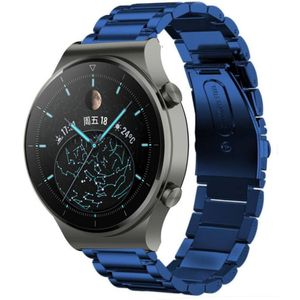 Strap-it Huawei Watch GT 2 Pro stalen band (blauw)