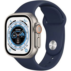 Strap-it Apple Watch Ultra silicone bandje (donkerblauw)