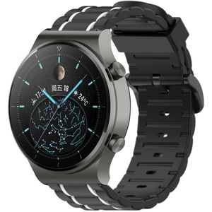 Strap-it Huawei Watch GT 2 Pro sport gesp band (zwart/wit)