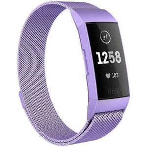 Strap-it Fitbit Charge 4 Milanese band (lila)
