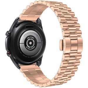 Strap-it Samsung Galaxy watch 4 Classic Presidential stalen band (rosé goud)