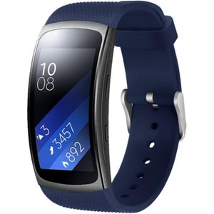 Strap-it Samsung Gear Fit 2 / Gear Fit 2 Pro siliconen bandje (donkerblauw)