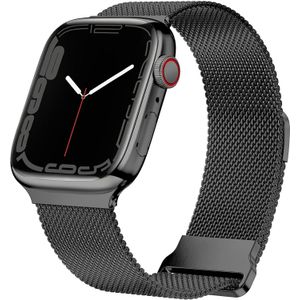 Strap-it Apple Watch 8 Milanees bandje (zwart)