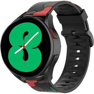 Strap-it Samsung Galaxy Watch 4 40mm camouflage band (rood)