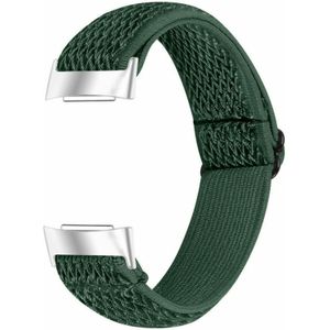 Strap-it Fitbit Charge 4 elastisch bandje (groen)