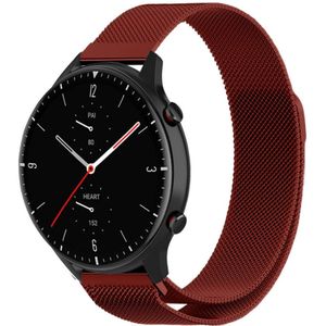 Strap-it Amazfit GTR 2 Milanese band (rood)