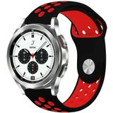 Strap-it Samsung Galaxy Watch 4 - 40mm sport band (Zwart/Rood)