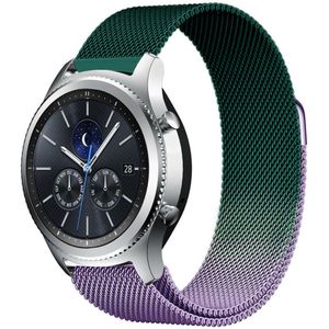 Strap-it Samsung Gear S3 Milanese band (paars/groen)