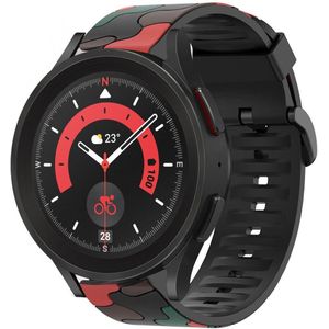 Strap-it Samsung Galaxy Watch 5 Pro camouflage band (rood)