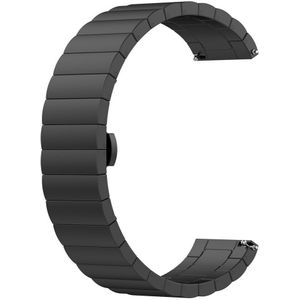 Strap-it Metalen horlogeband 18mm universeel (zwart)