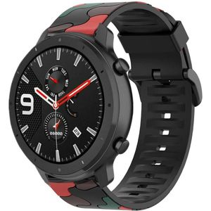 Strap-it Xiaomi Amazfit GTR camouflage band (rood)
